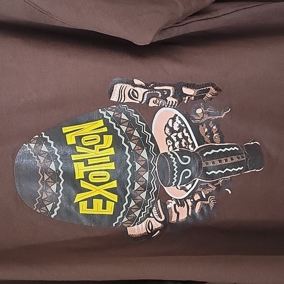 Exotikon Size 2XL Brown Hoodie Sweatshirt, Kangaroo Pockets, Like New Condition - Picture 4 of 10